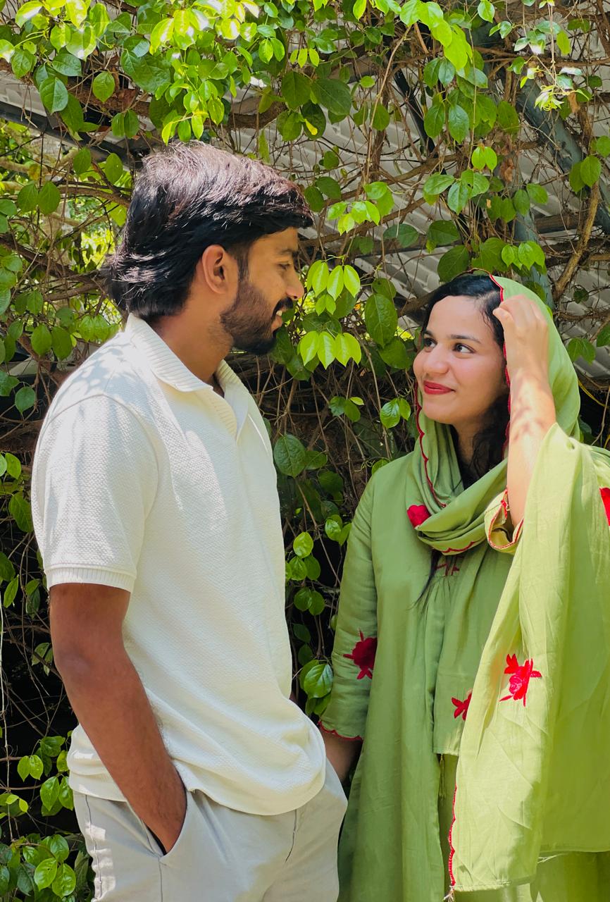 Adhinsha and Jisni in a joyful moment